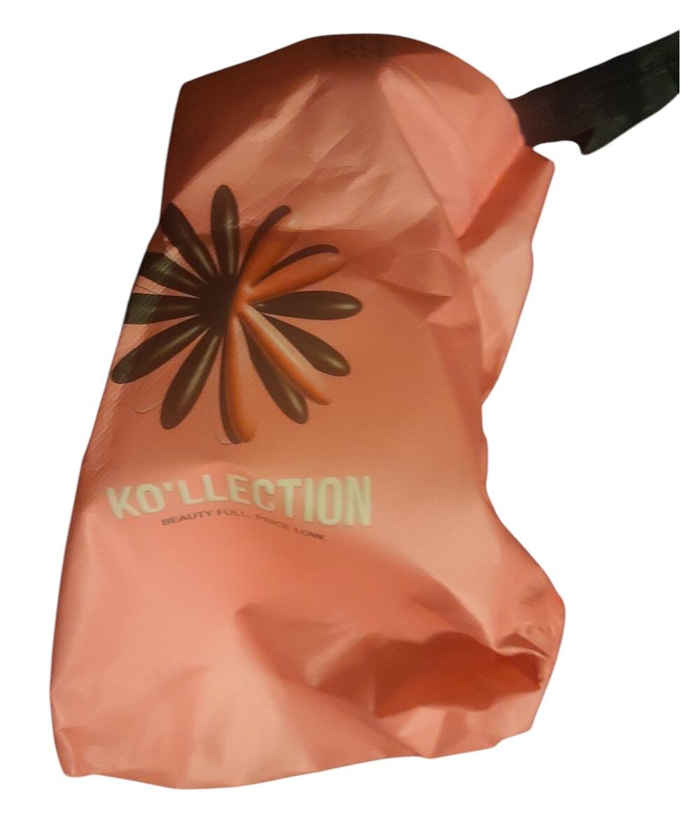 Pink Black Kollection Korean Beauty Full Tote Shopping Grocery Bag Handle